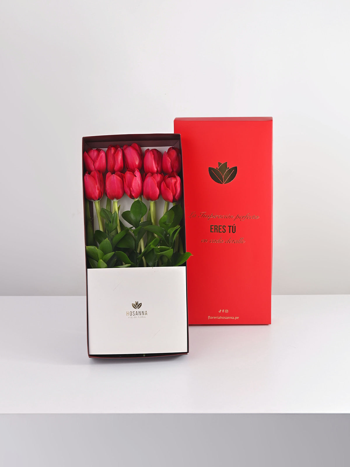 Caja de tulipanes